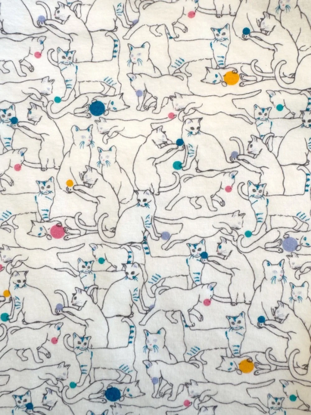 Talbots Outlet Knit Cat Kitten Print Shirt 3/4 Length Sleeves Size XL - Picture 4 of 8